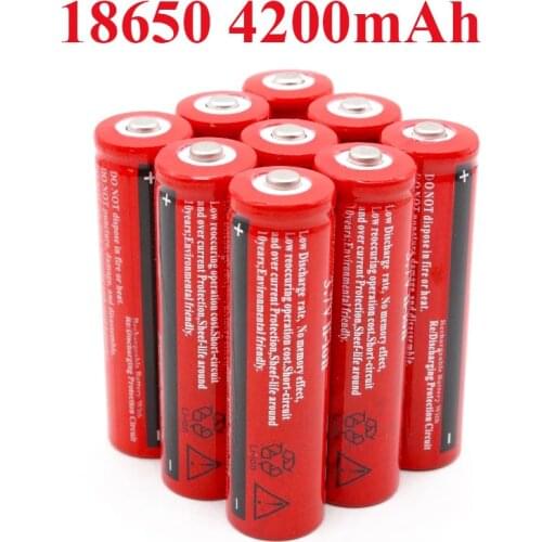 18650 Li-Ion Oplaadbare Batterij 3.7V 4.2Ah Voor Led Zaklamp Of Elektronische Gadget Mah 18650 Battery