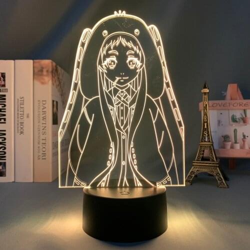 Manga Kakegurui Runa Led Lamp for Child Bedroom Decor Night Light Birthday Gift Room Table Anime 3d Light Compulsive Gambler