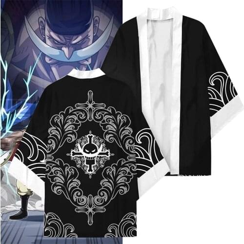 Fashion Japanese Anime Cosplay Kimono Costume Pirate Edward Newgate Women Men Adult Clothes Student Trendy Coat Cloak Pajamas