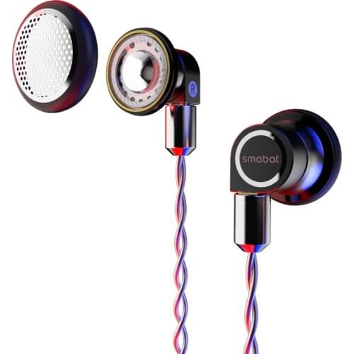 Smabat M2s Pro 3.5mm MMCX Detach HIFI IEM DIY Upgrade Driver Module Metal Bass Earbud With 15.4mm Dome Titanium Triple Film Unit