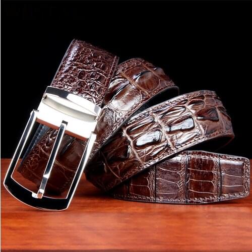WESTAL Mens Crocodile Leather Belt For Men Mens wide belts Waist/Luxury Metal Buckle Belt Male Casual Fashion Waistband