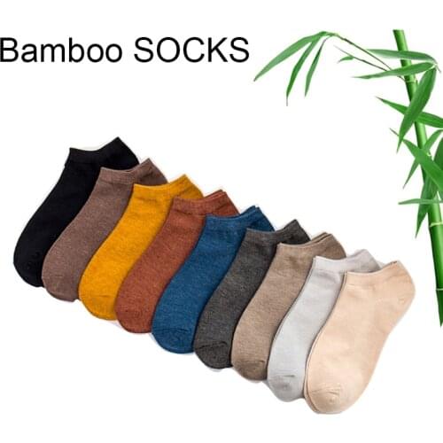 Summer High Quality Cool Mens Bamboo Fiber Socks Thin Short Socks Harajuku Solid Color Men Women Socks 10 Pairs/Lot Size US 7-9
