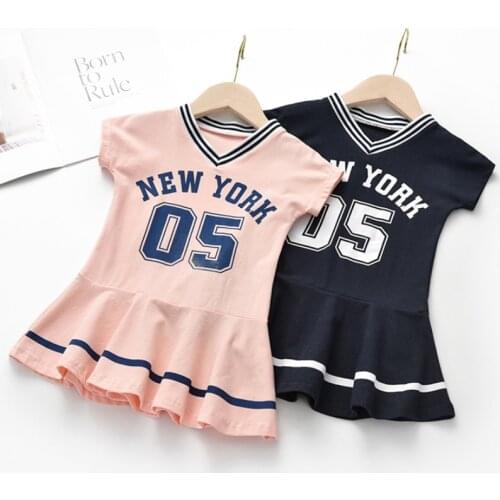 Baby Clothes Kids Dresses for Girls Cotton Breathable Girls Dress Casual Sport Children Dress Toddler Girl Summer Clothes 0-6Y