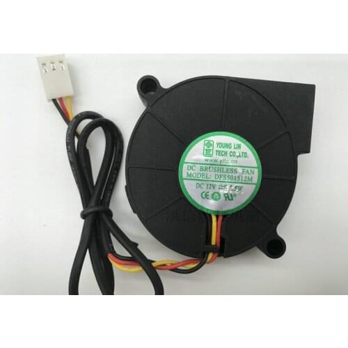 Original dfs501512m DC12V 1.5W 3-wire 5015 turbine blower