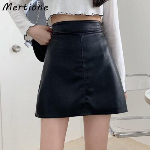Pliktea Women's Leather Skirts