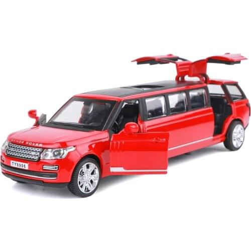 Boutique gift 1:32 extended limousine alloy model,advanced collection die-casting sound and light pull back model,free shipping