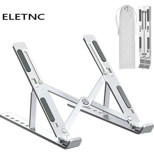 Laptop Stand Portable Aluminium Foldable Notebook Support Laptop Base Macbook Pro Holder Adjustable Bracket Computer Accessories