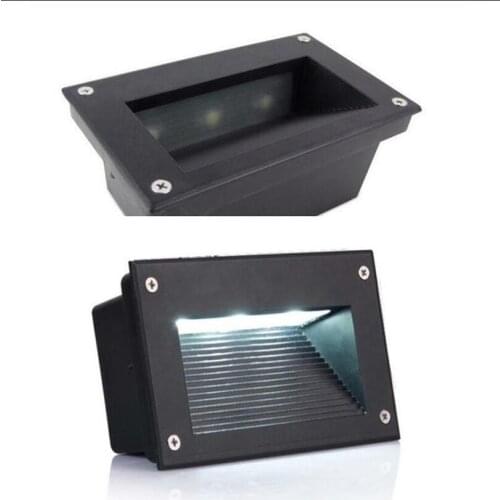 LED Underground Light 3x1W LED Recessed Step Stair Light LED Wall Corner Porch Pathway Garden Floor Buried Lamps AC85-265V DC12V