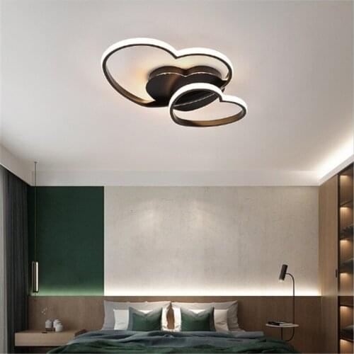 Warm and romantic modern minimalist personality master bedroom heart-shaped room light creative children led ceiling light