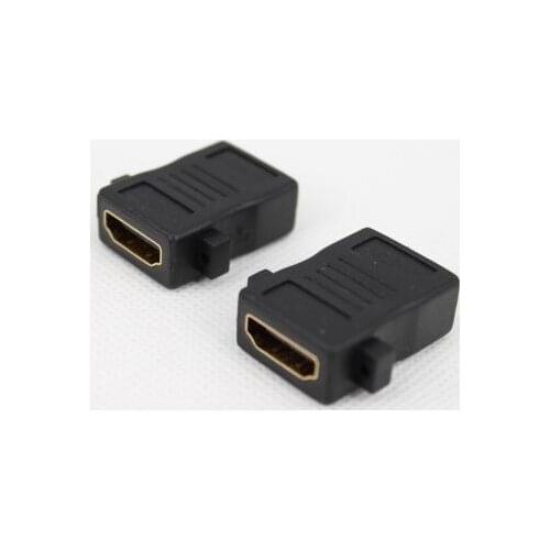 Dinto 10pcs/lot 1.4V HDMI Female to Female plug F/F with Screw holes Extension Adapter Connector For the Wall Panel For HDTV
