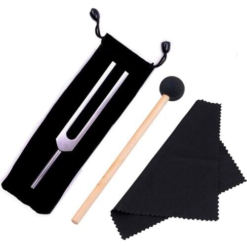 528hz Tuning Fork Aluminium Alloy Music Healing With Mallet Set Medical Chakra Violin Tuning Fork String Instrument Accessories