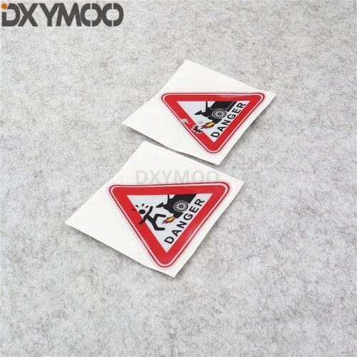 Car Styling Vinyl Motorcycle Exhaust Pipe Fire Caution Warning Engine Sticker Decal