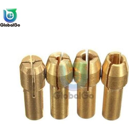 4pcs/Lot 0.5-3mm Drill Chuck Collets Set of Quick Chuck for Mini Tools Copper Drill Folder Copper Cap Axis Drill Collet Tool Kit
