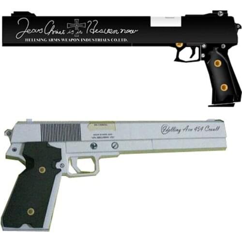 1:1 Firearms Hellsing Weapons Casull & Jackal 3D Paper Model Pistol Handmade DIY Manual Gun Toy