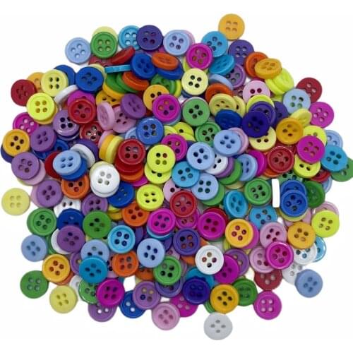 100/300pcs 8mm 4 Holes Round Resin Mini Tiny Buttons Sewing Tools Decorative Button Scrapbooking Garment DIY Apparel Accessories