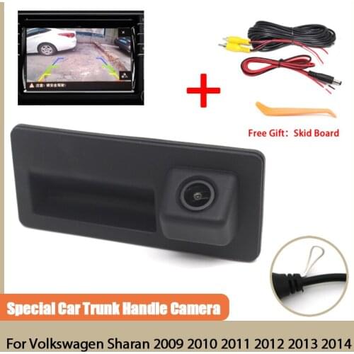 Car Trunk Handle Camera Full HD Night Vision Car Rear View Reverse Camera For Volkswagen Sharan 2009 2010 2011 2012 2013 2014