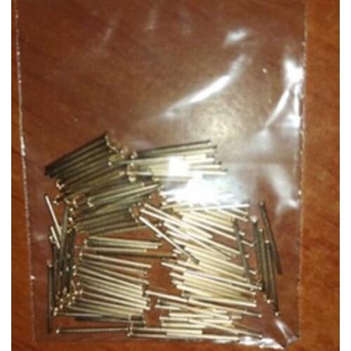 28pcs D0.7mm*11mm*1.2mm module power pin flat head cap straight needle gold-plating