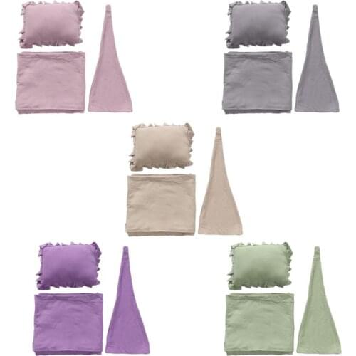 3Pcs/Set Newborn Photography Prop Infant Sleepy Cap+Wrap+Pillow Set Studio photo shoot Accessories