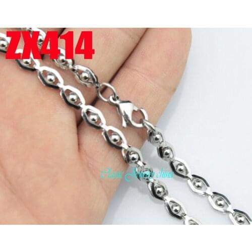 4.8mm cats eye shape stainless steel necklace fashion chains sweater chain 20pcs ZX414