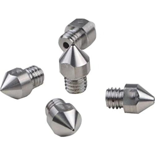 5Pcs of High Temperature Titanium Alloy TC4 All-Metal Hot End Nozzle M6 Thread Suitable for CR10 MK8 Extruder 3D Printer