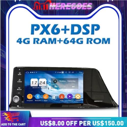 PX6 TDA7851 IPS DSP Android 10.0 6 Car DVD Player GPS Map RDS Radio Wifi Bluetooth 5.0 For Toyota C HR C-HR 2016 2017 2018