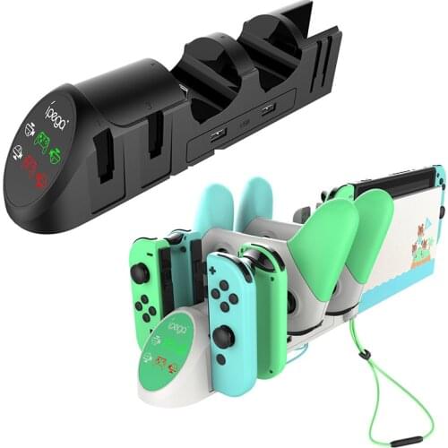 Ipega PG-9187 6 In 1 Base Charger Bracket for Nintendo Switch Joy-con Pro Controller Charging Docking Station