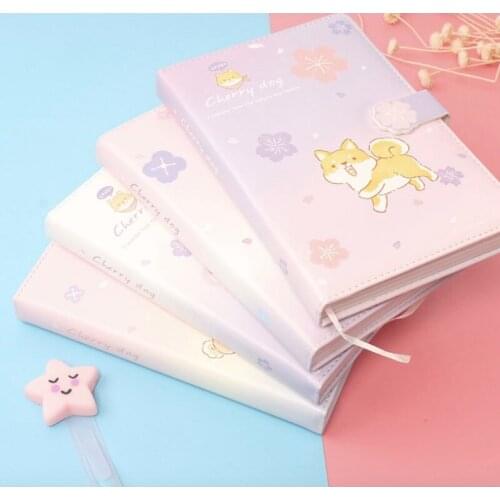 Lovely Soft Cover A5 Notebook Cartoon Grid Journal Diary Planner Agenda School Diary Magnetic Lock Student Work Accessory