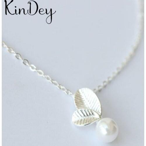 Kindey Bohemian Vintage Silver Color Leaf Necklaces For Women Charm Choker Necklace Boho Jewelry