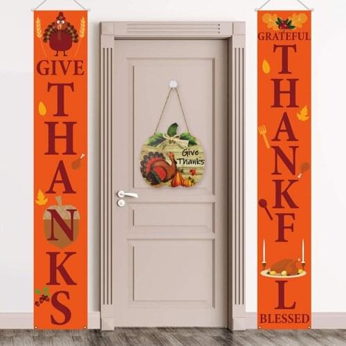 Thanksgiving Day Wooden Welcome Door Listing Wooden Harvest Festival Pumpkin Home Decorative Crafts Home halloween Decoration