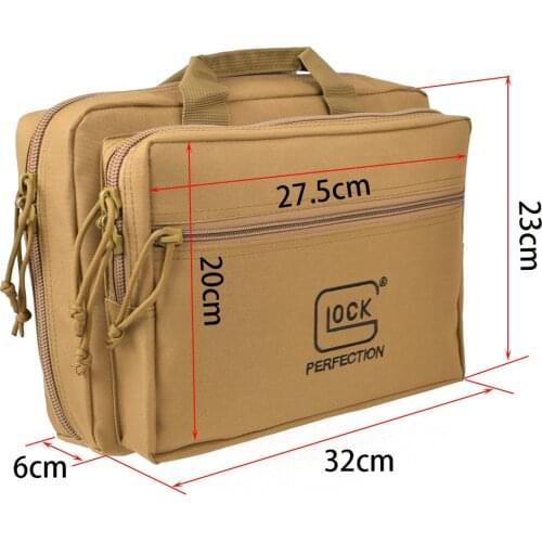 For Glock 1911 Cz-75 Taurus G2c Paintball Tactical Dual Gun Bag Glock Hot Selling Portable Storage Tool Case
