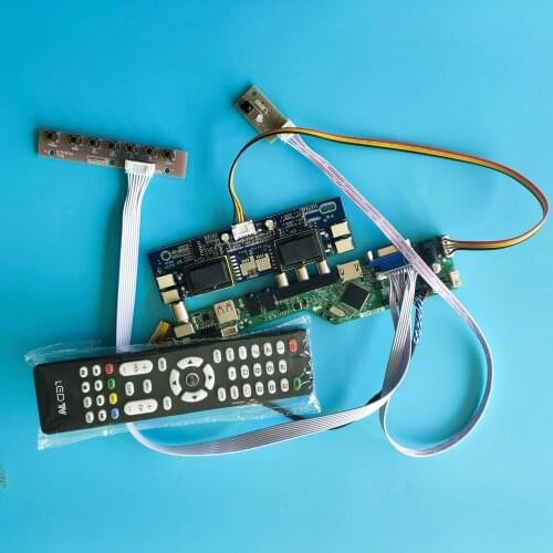 For M170EG01 V7 Controller Board Digital Signal 1280X1024 17" AV TV card 4 lamps Interface USB 30pin Resolution kit LCD