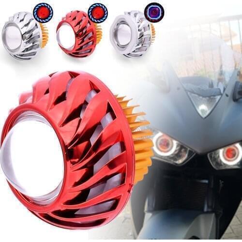 For Suzuki GSF600 Bandit BURGMAN 400 GS500E GT250 Motorcycle Headlight LED Projector Lens Single Halo Angel Devil Eye Spot Light