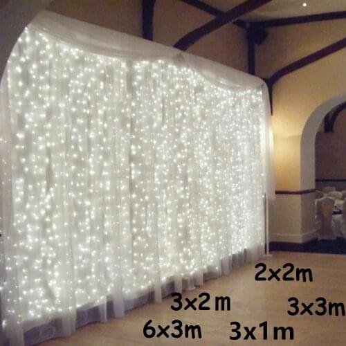3x1/3x3/6x3m LED Icicle String Lights Christmas Fairy Lights Garland Outdoor Home For Wedding/Party/Curtain/Garden Decoration