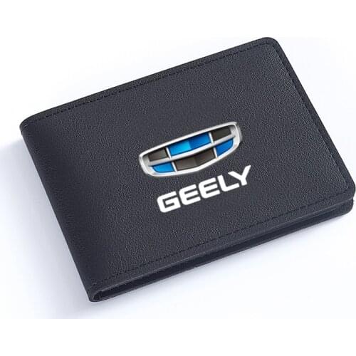 PU Leather Solid Cover Car Driving Documents Card Bank Credit Card Holder For GEELY CK emgrand ec7 gt gc9 GL GS Car Accessories