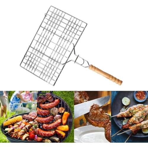 Grill Baskets Barbecue Clip Wire Net BBQ Fish Clip Basket Grilling Chicken Wings Grill Accessories Outdoor Picnic Camping Tools