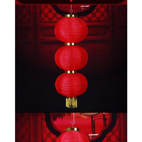 3Pcs/lot Round Silk Lanterns Wedding Birthday Party Decorations Supply Lamp Festive Red Chinese Ball Silk Chinese Lante