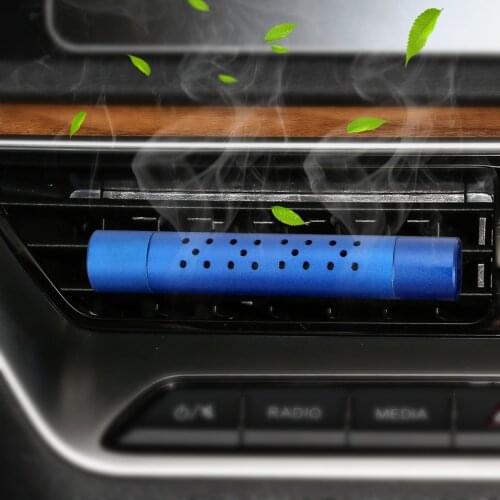 LEEPEE With 5 Free Aroma Sticks Car Air Freshener Solid Perfume Diffuser Car Fragrance Air Outlet Aromatherapy Clip