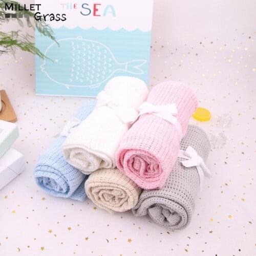 Summer Cotton Baby Blankets Candy Colors Infants Travel Blankets Newborn Baby Bedding Swaddle Toddler Photography Prop 75*100cm