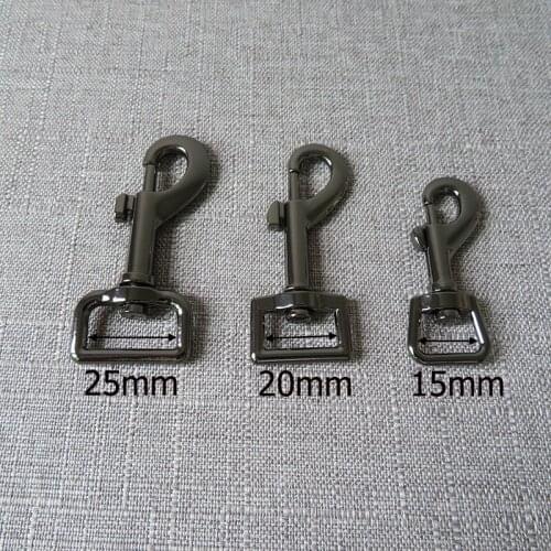 1 pcs gun black15mm 20mm 25mm metal buckle swivel clasp DIY bag dog leash belt straps clip buckle hook sewing accessory hardware