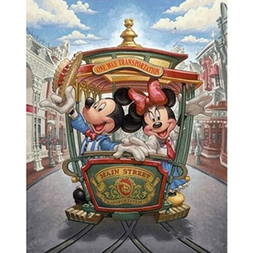 5D DIY Disney Mickey Minnie Cartoon Diamond Painting Embroidery Mickey Mouse Poster Art Mosaic Cross Stitch Kits Home Decor