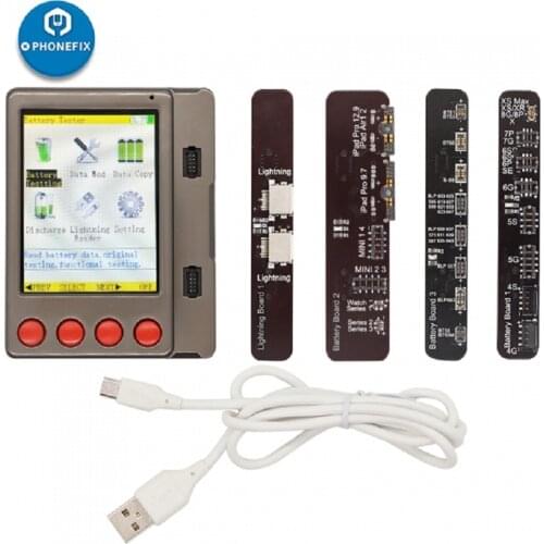 New W28 Pro Mobile Phone Battery Tester Clear Activation Board USB Data Cable Tester for iPhone iPad iWatch Battery Test Box