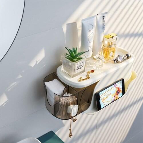 Bathroom Shelves Storage Shelf Bathtub Shower Rack Kitchen Wall-mounted Toilet Shampoo Rack Toilet Wash Towel Storage Box Shelf