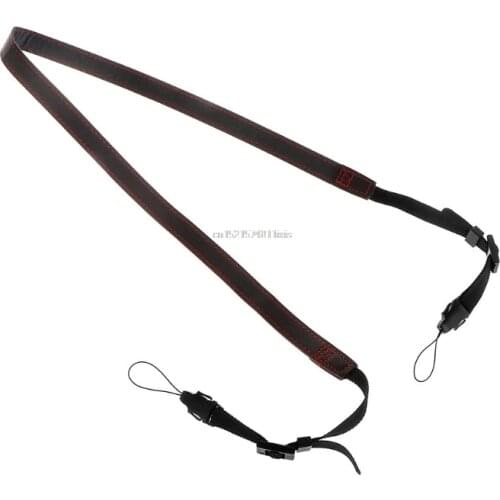 Camera Shoulder Neck Adjustable Faux Leather Strap Universal Accessories Black for Nikon Canon Sony Samsung Pentax ETC