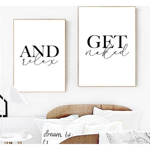 Get Naked and Relax Posters and Prints Toilet Life Quote Modular Wall Art Wall Pictures For Bathroom Modern Home Canvas Painting