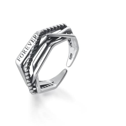 Thai Silver Rings 100% Guaranteed Real 925 Sterling Silver Jewelry Open Ring