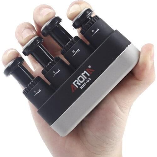 AROMA Finger Strengthener 4 Tension Adjustable Hand Grip Exerciser Ergonomic Silicone Trainer for Guitar Piano GP221