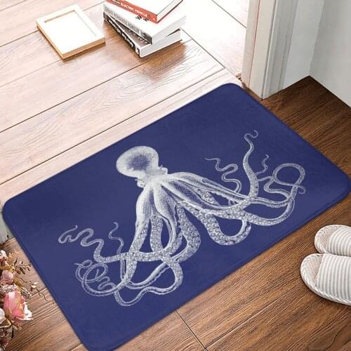 Octopus Vintage Octopus Tentacles Doormat Carpet Mat Rug Polyester Anti-slip Floor Decor Bath Bathroom Kitchen Bedroom 40*60
