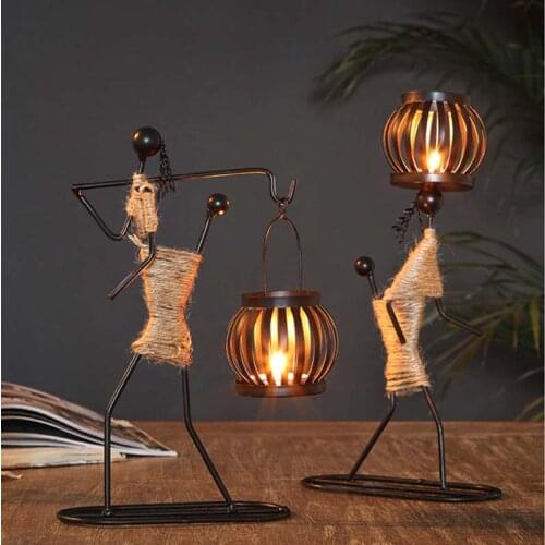 YI XING LONG Decorative Metal Candlesticks