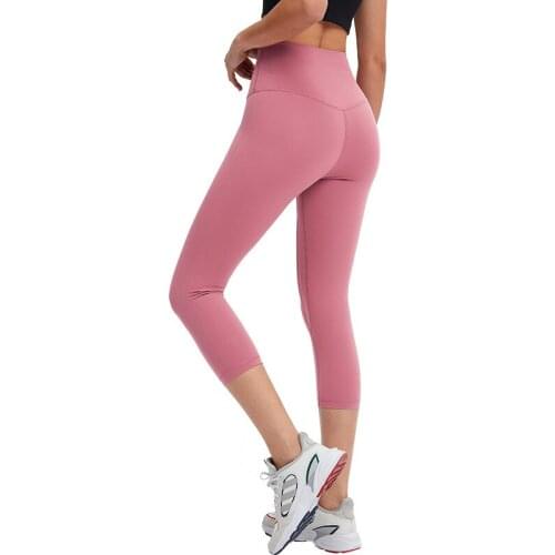 Womens Workout Clothes Tight Yoga Pants With Pocket Capris Skinny Pilates Pants Align Series Cool Summer Gym Fitness Leggings