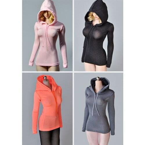 1/6 Female soldier hooded sexy tight-fitting clothes model for 12 inch action figure body
